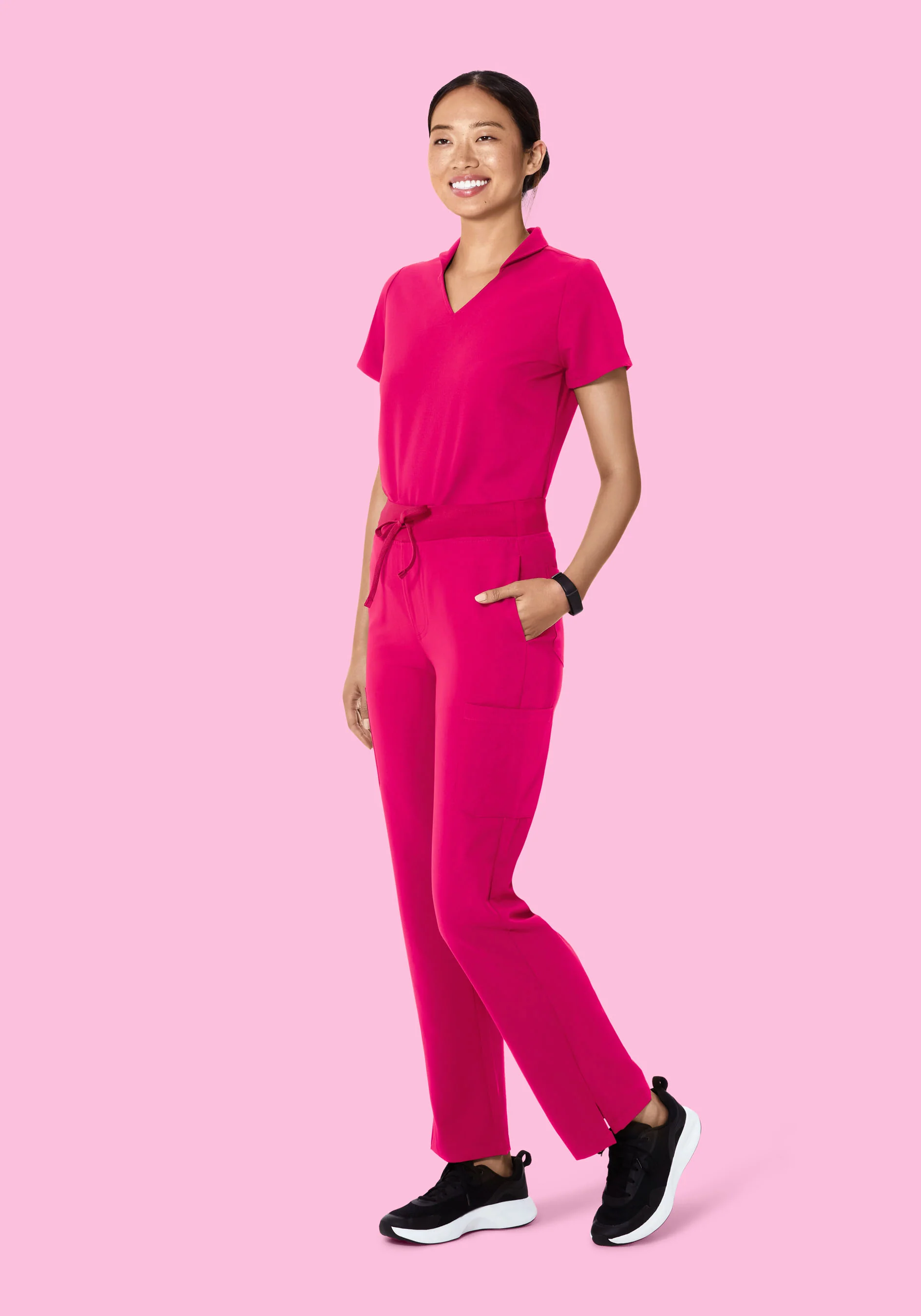 Multi Wear Collar Top Raspberry - Image 3