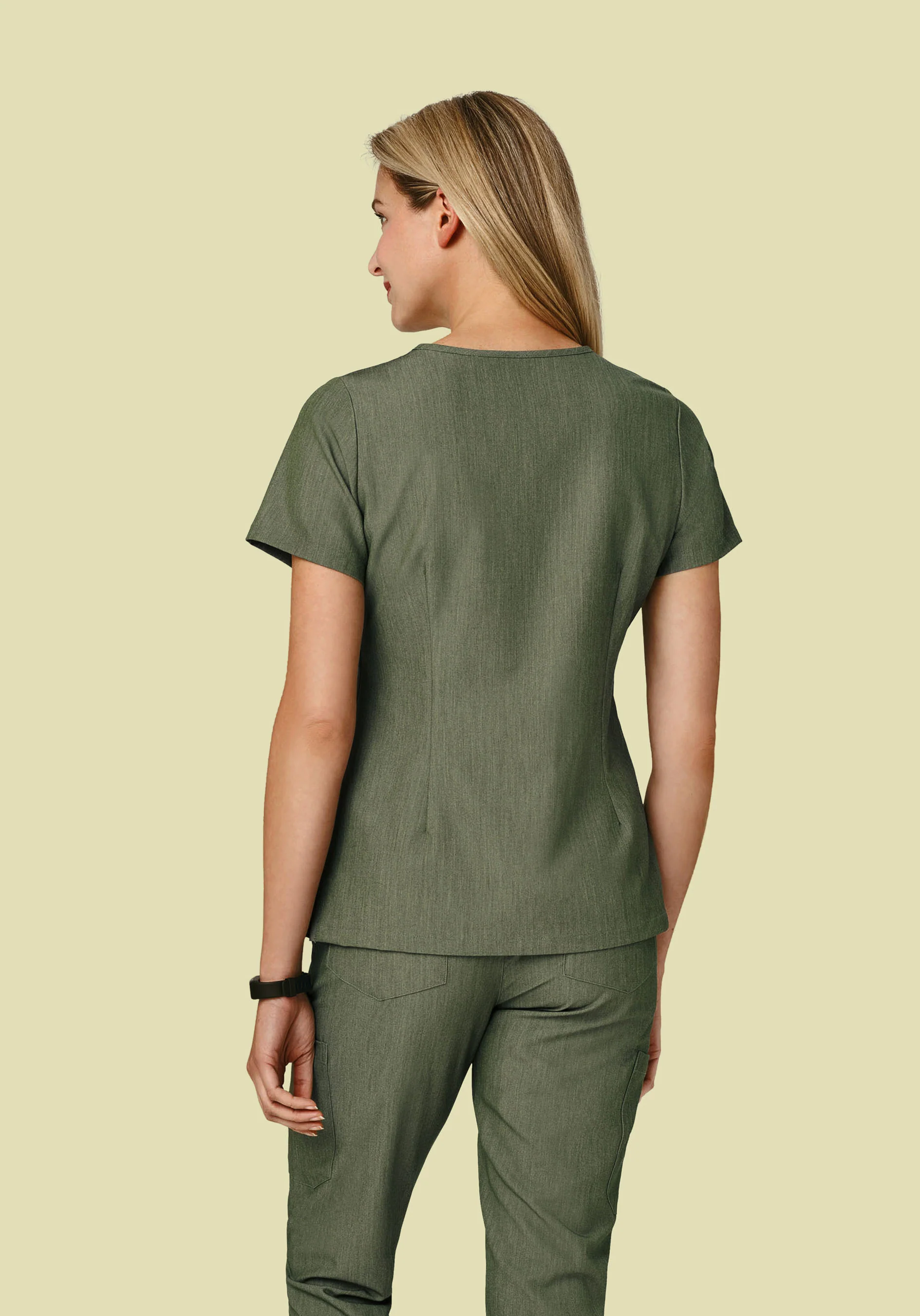 One Pocket Top Heather Olive - Image 4
