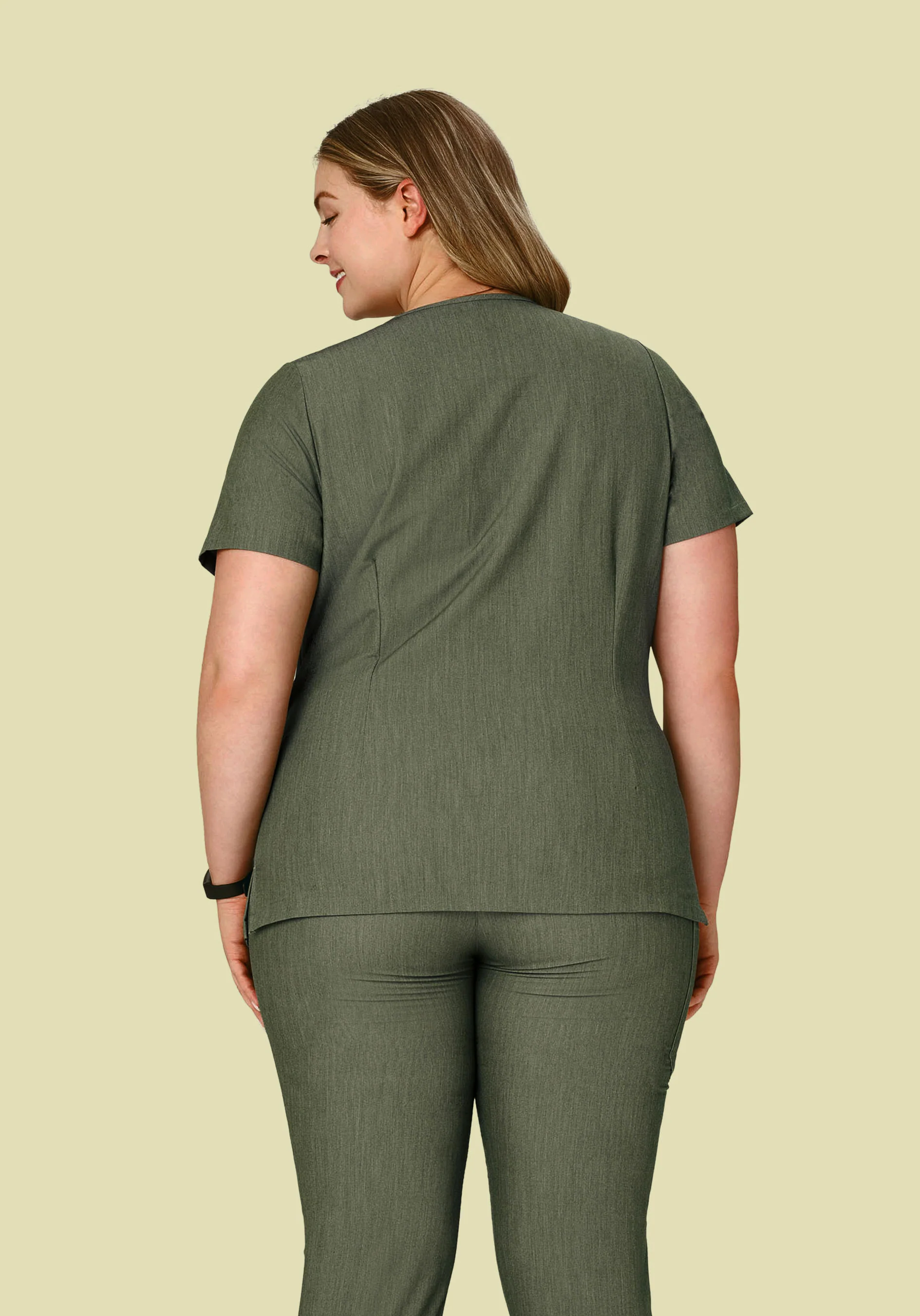 One Pocket Top Heather Olive - Image 8
