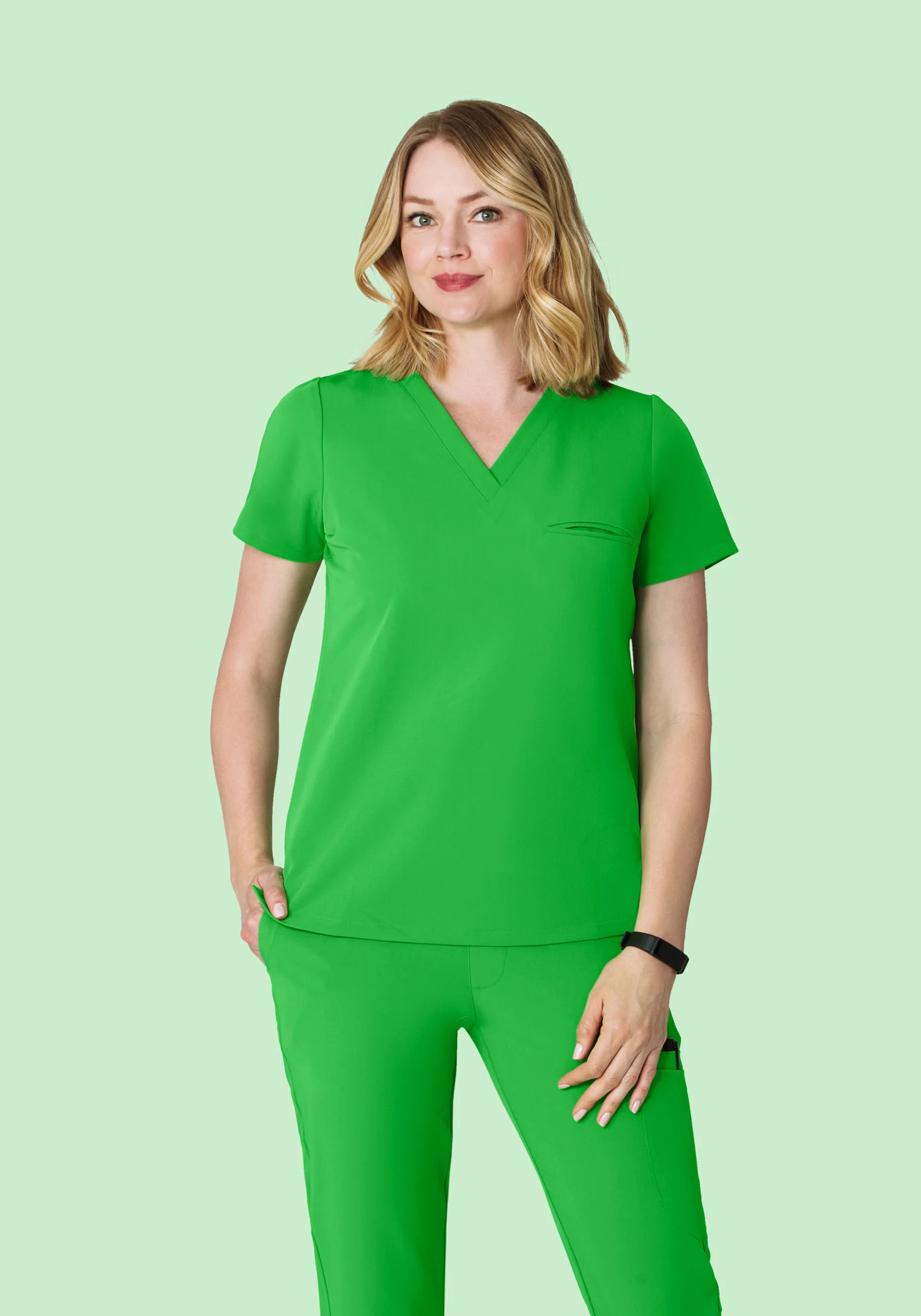 One Pocket Top Kelly Green