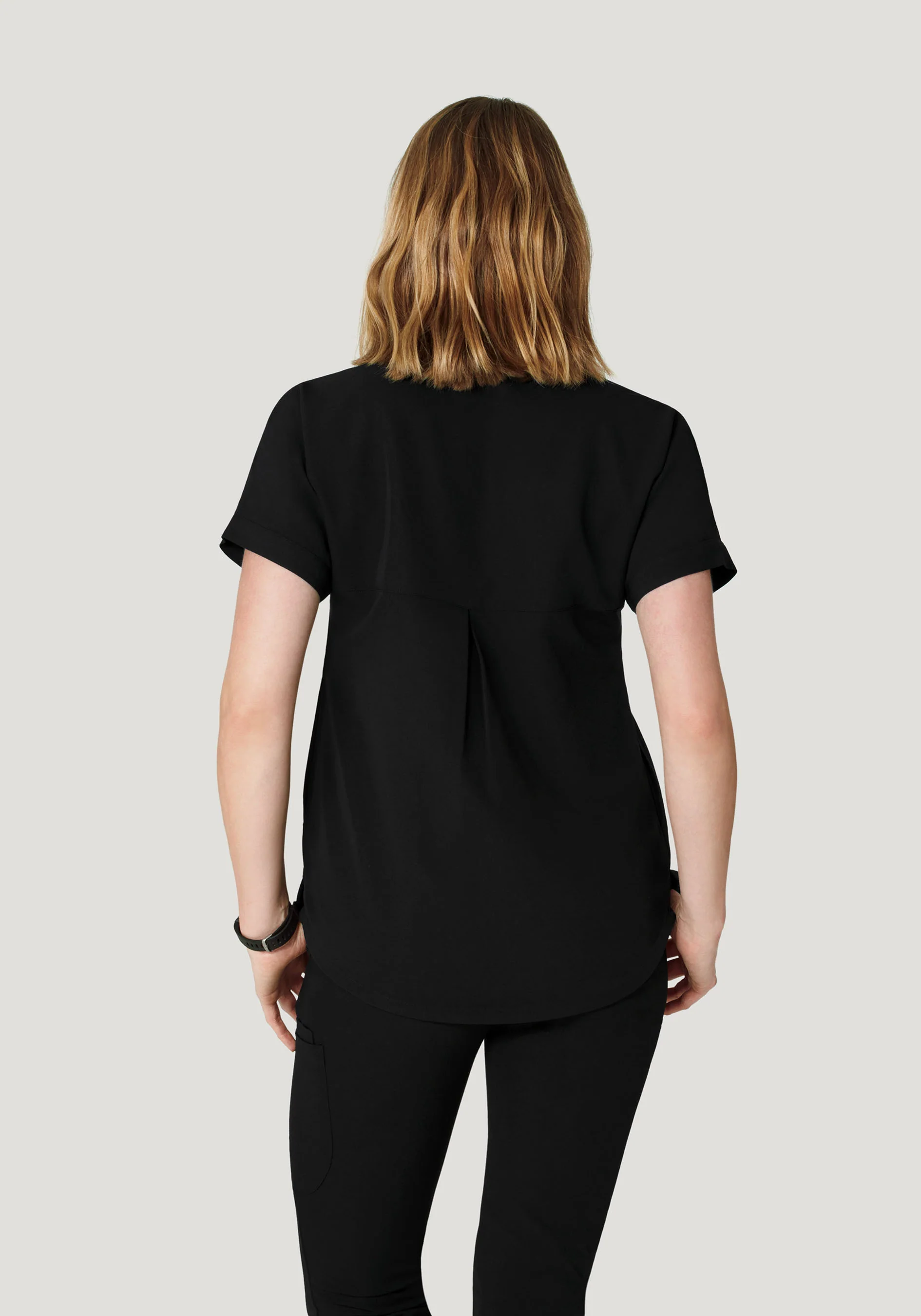 Oversized V Neck Top Black - Image 4