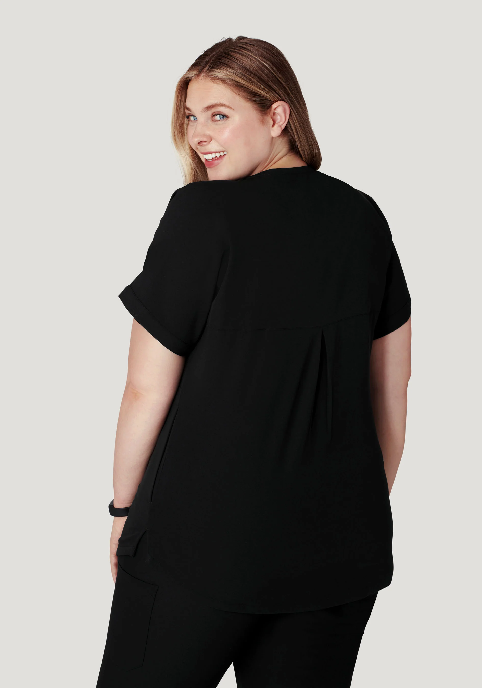 Oversized V Neck Top Black - Image 6