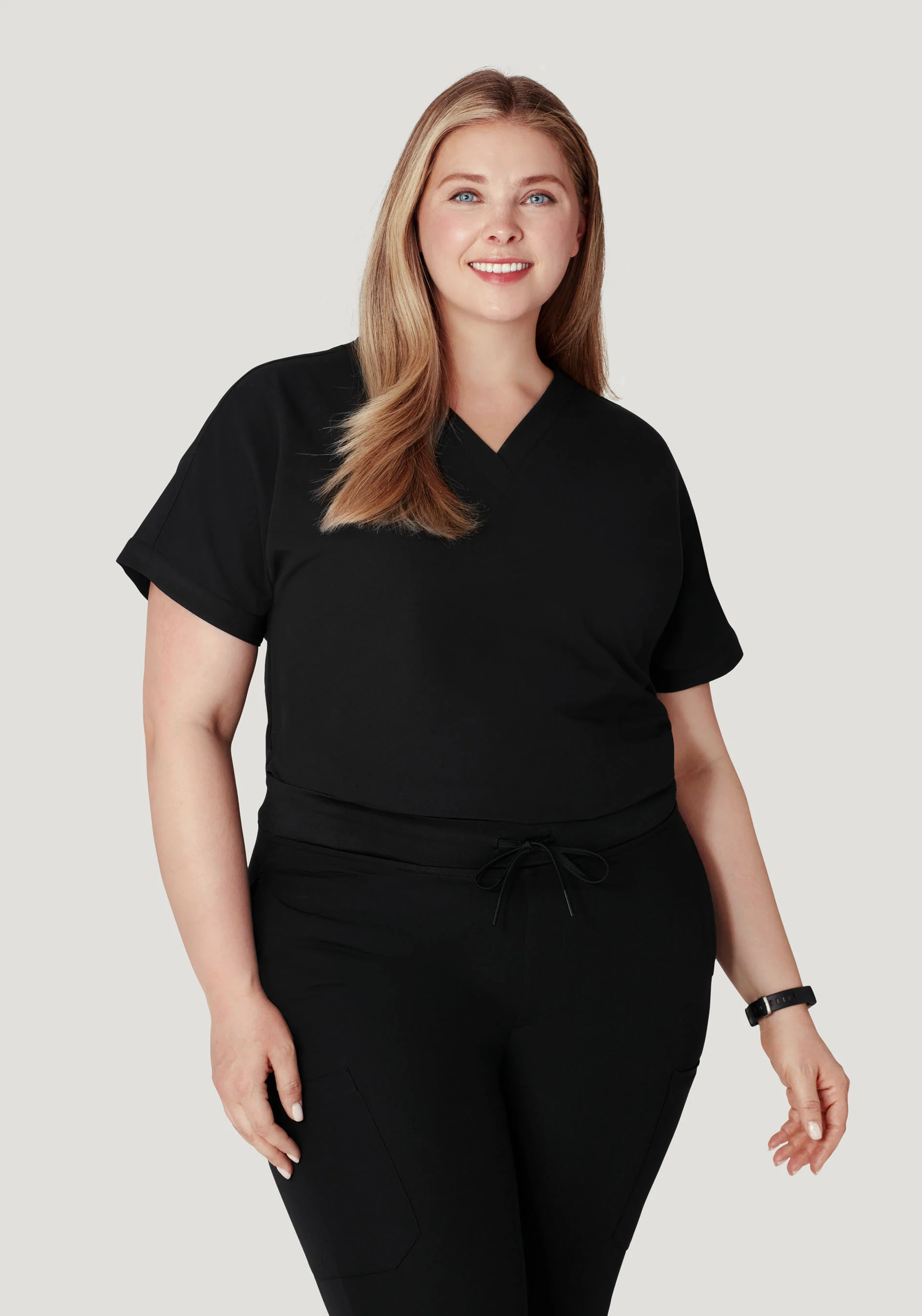 Oversized V Neck Top Black - Image 7