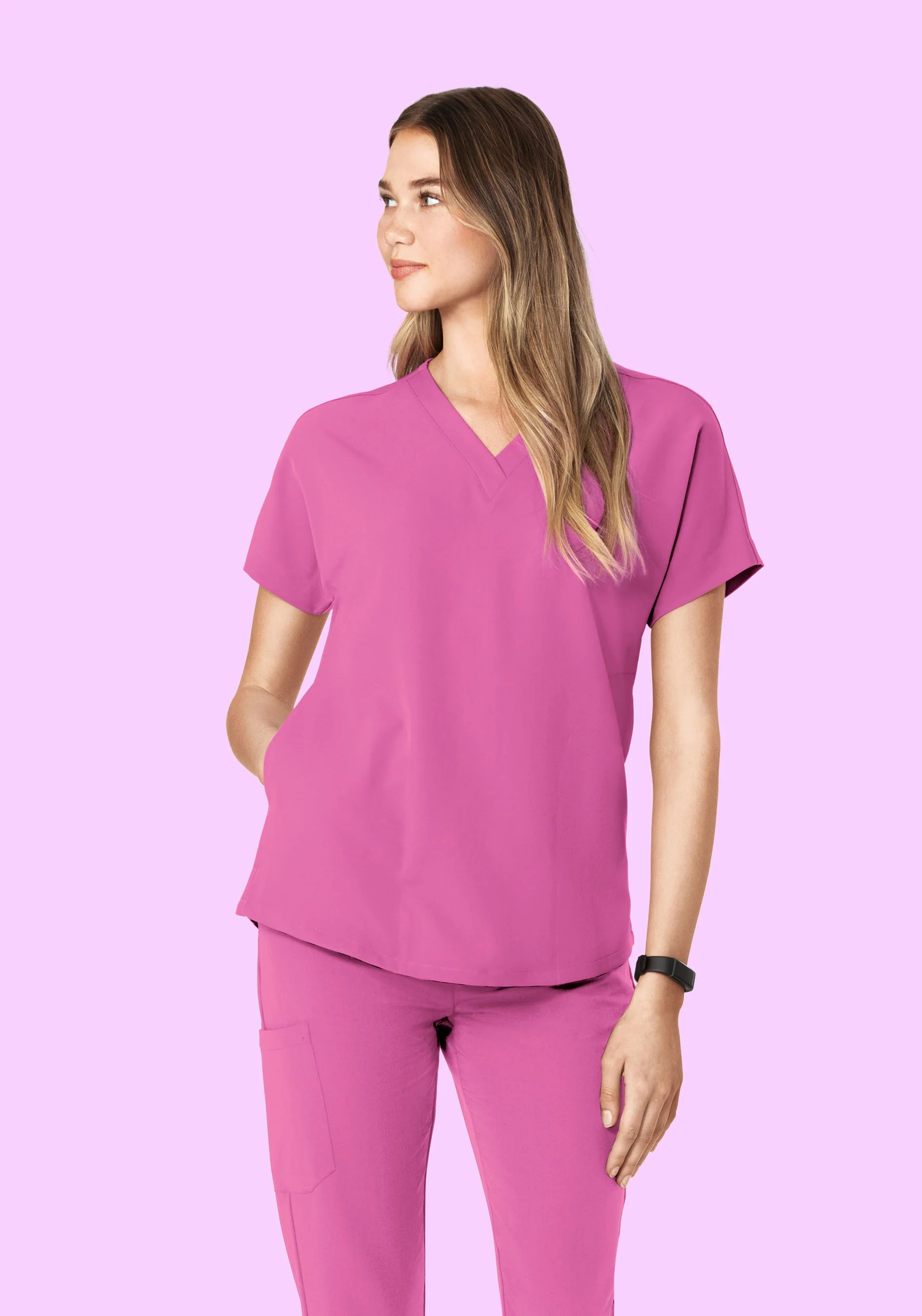 Oversized V Neck Top Dahlia