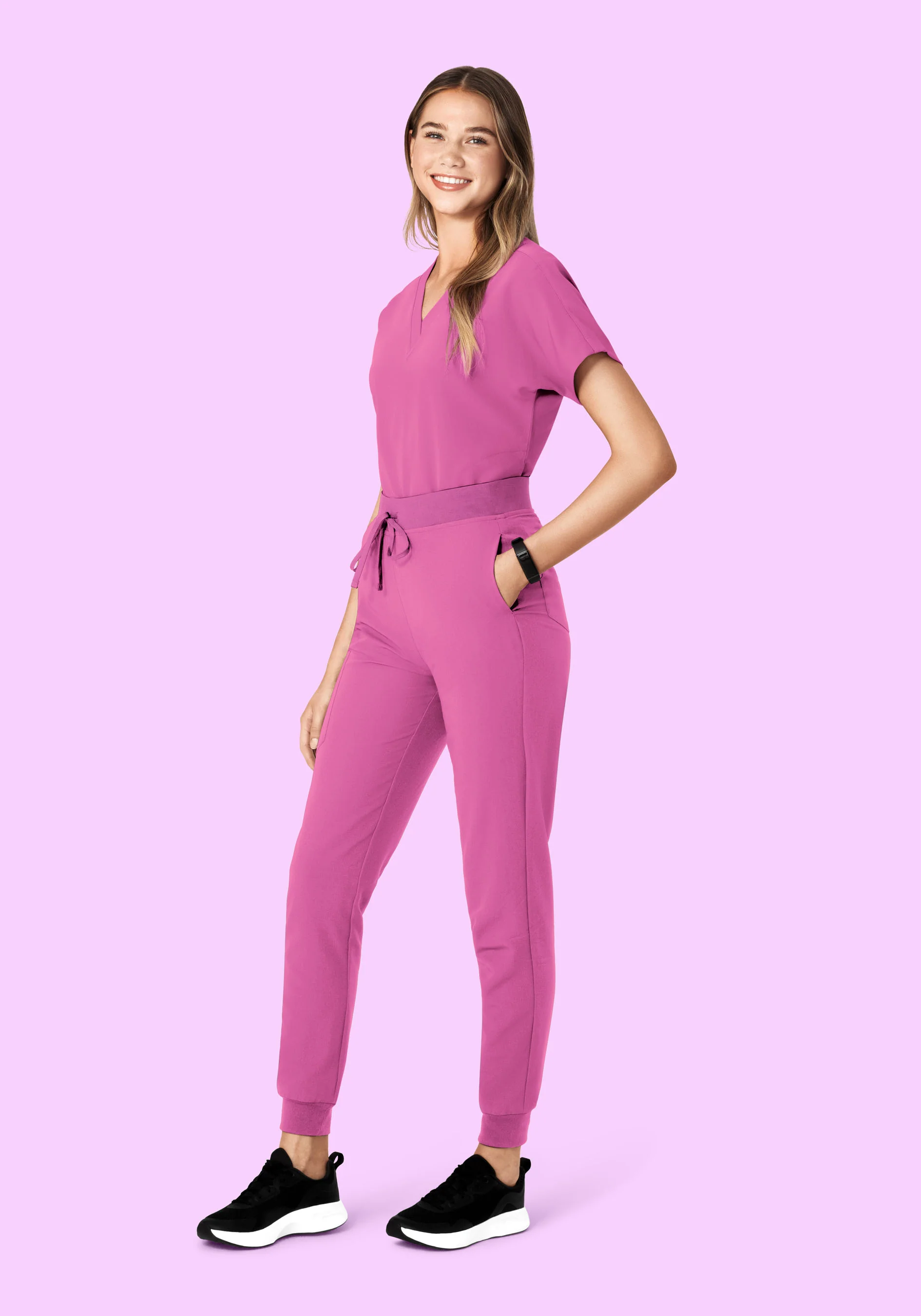 Oversized V Neck Top Dahlia - Image 3