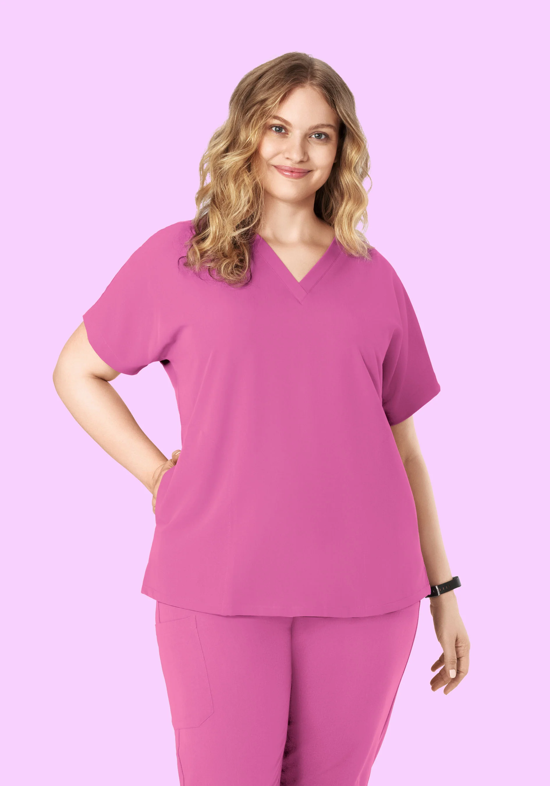 Oversized V Neck Top Dahlia - Image 6