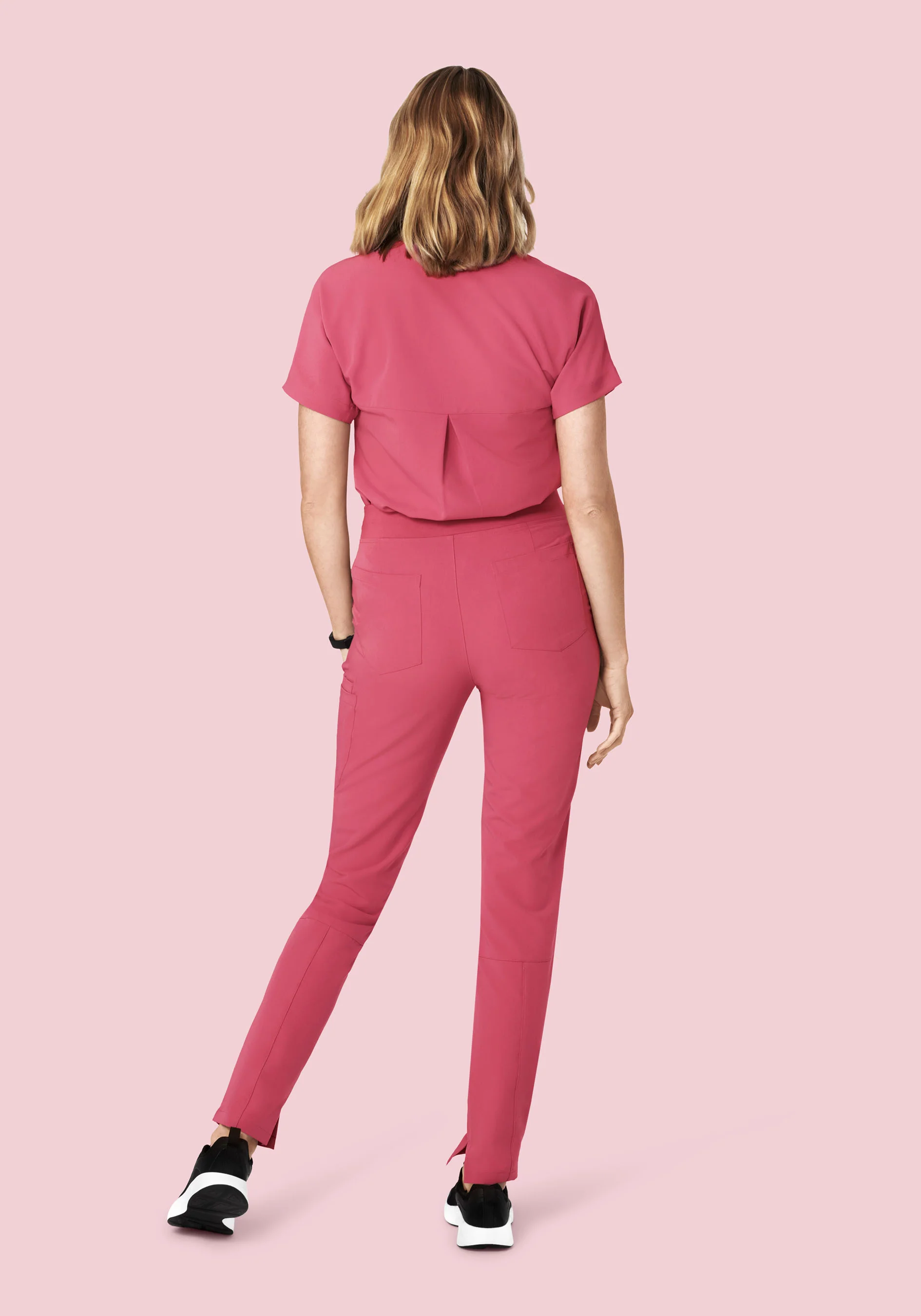 Oversized V Neck Top Jaipur Pink - Image 5