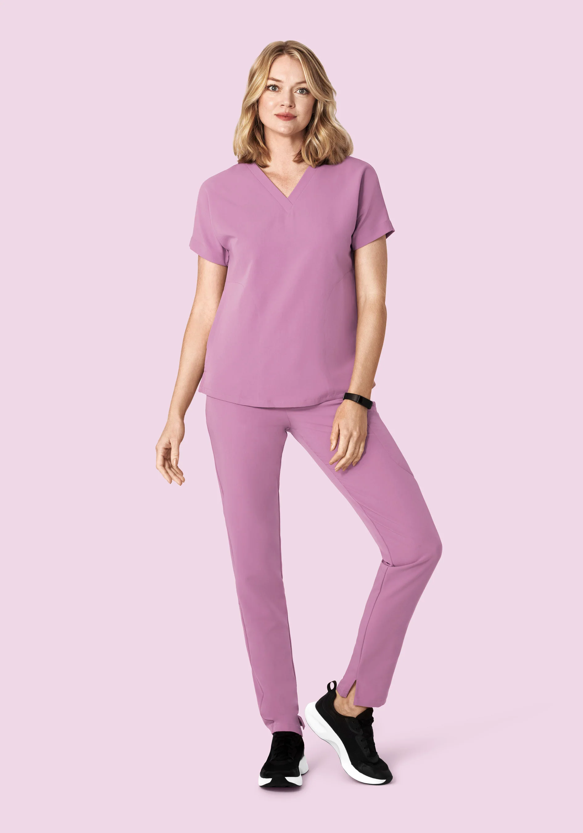 Oversized V Neck Top Lilac - Image 3
