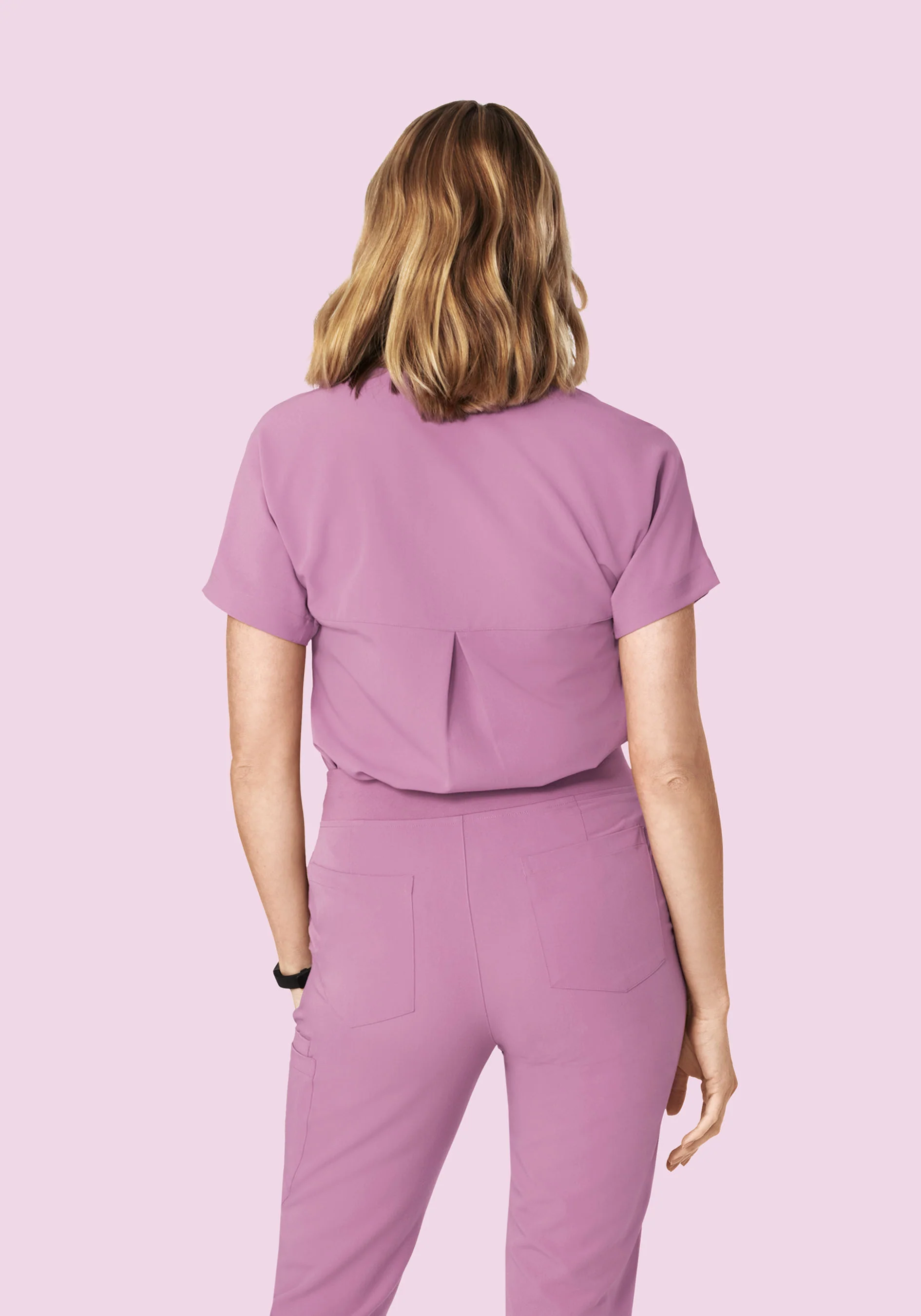 Oversized V Neck Top Lilac - Image 4