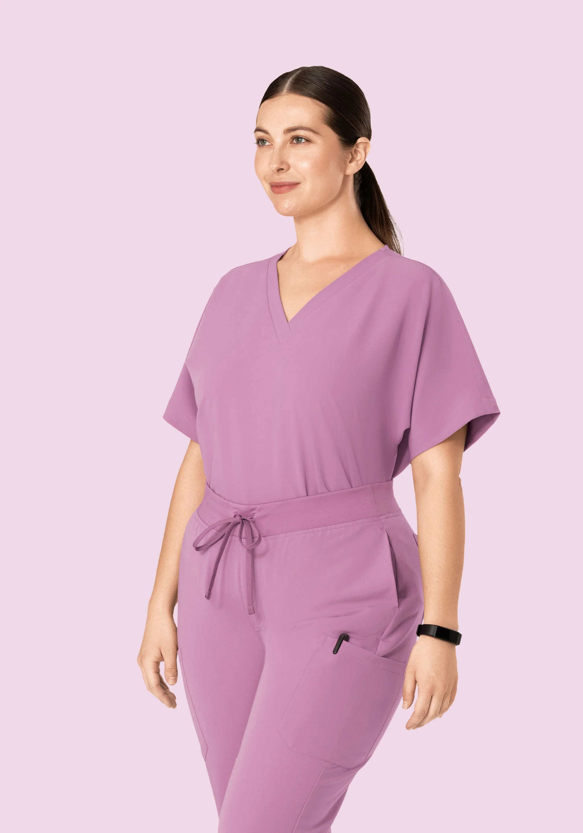 Oversized V Neck Top Lilac - Image 7
