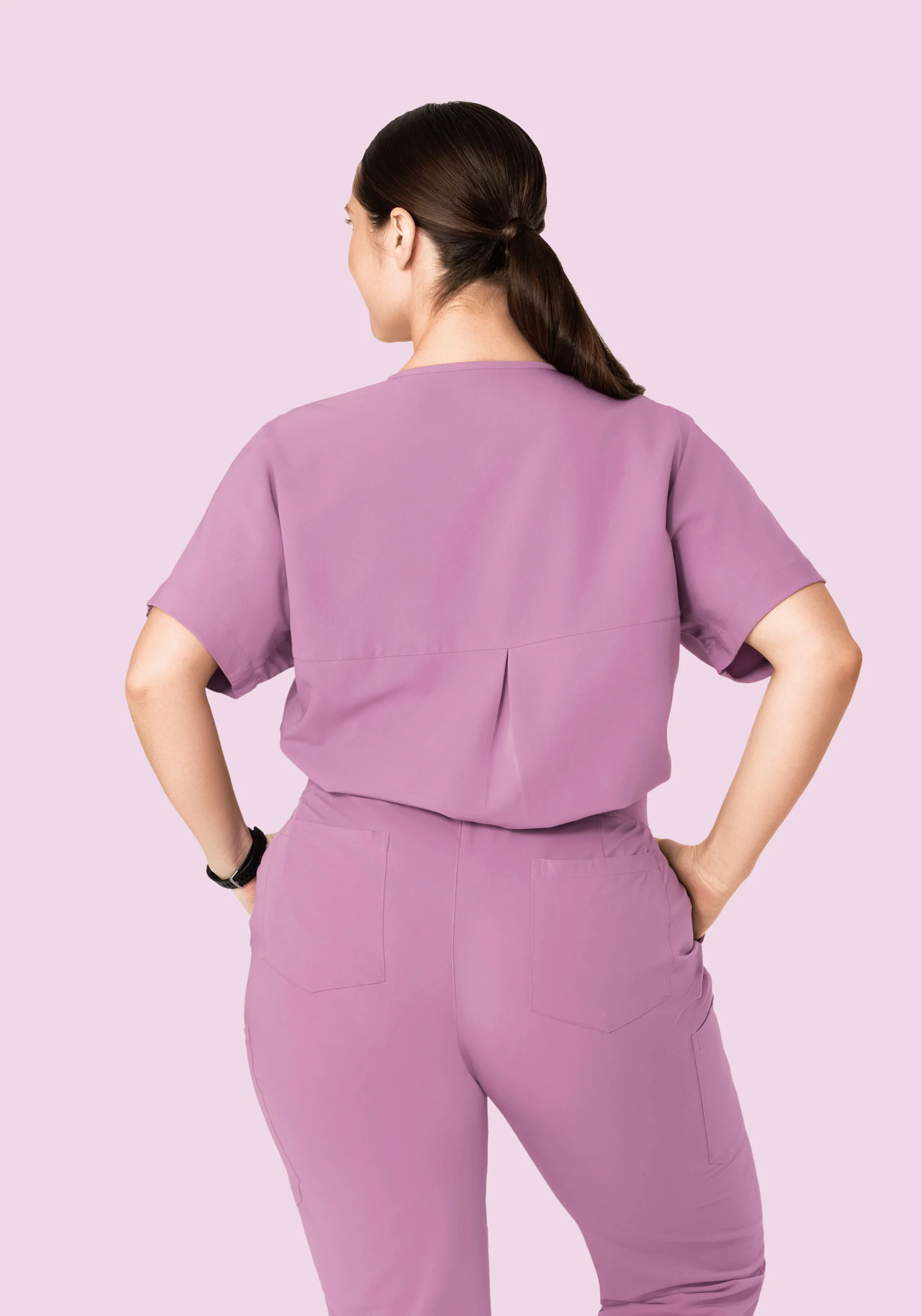 Oversized V Neck Top Lilac - Image 8
