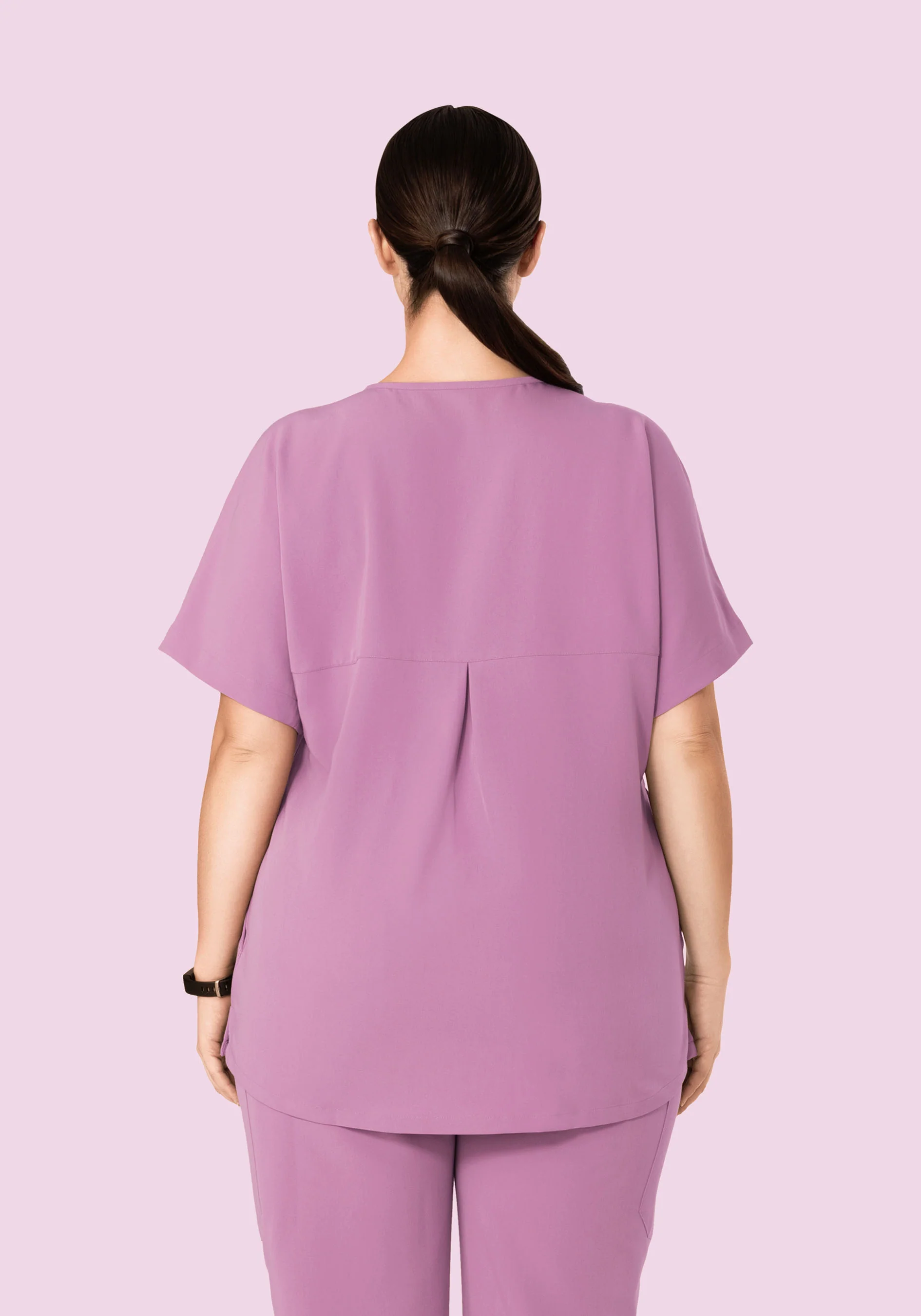 Oversized V Neck Top Lilac - Image 9