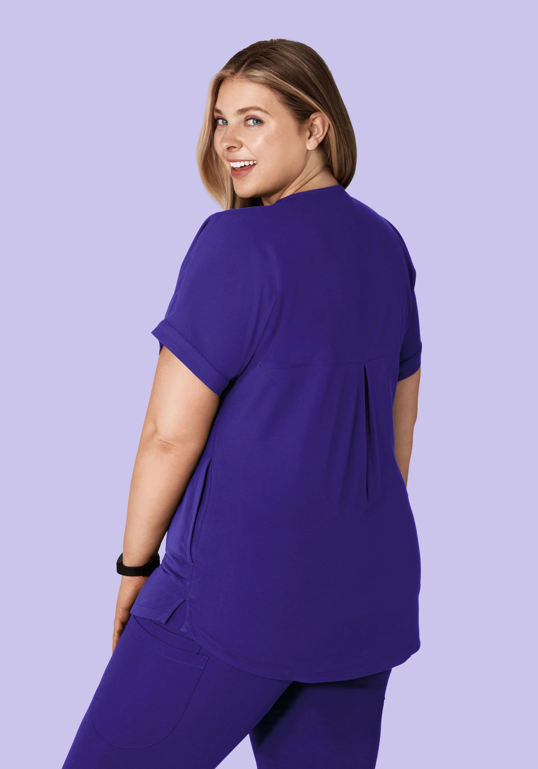 Oversized V Neck Top True Grape - Image 8