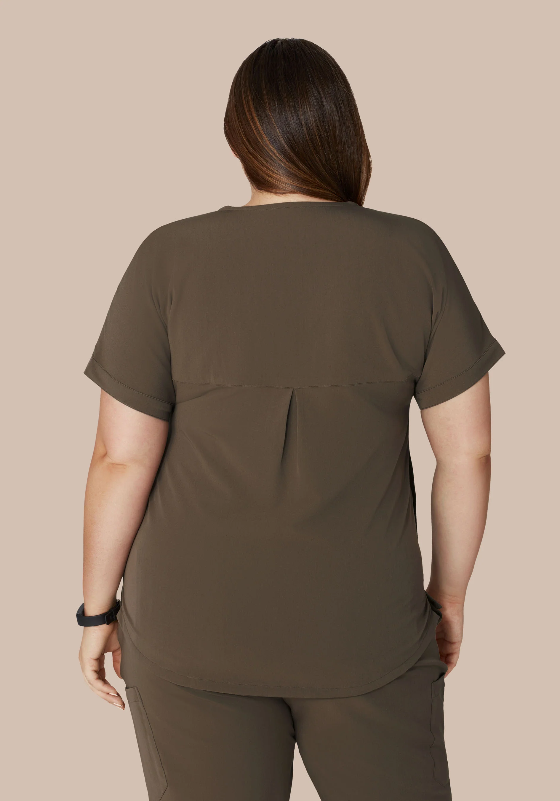 Oversized V Neck Top Truffle - Image 11