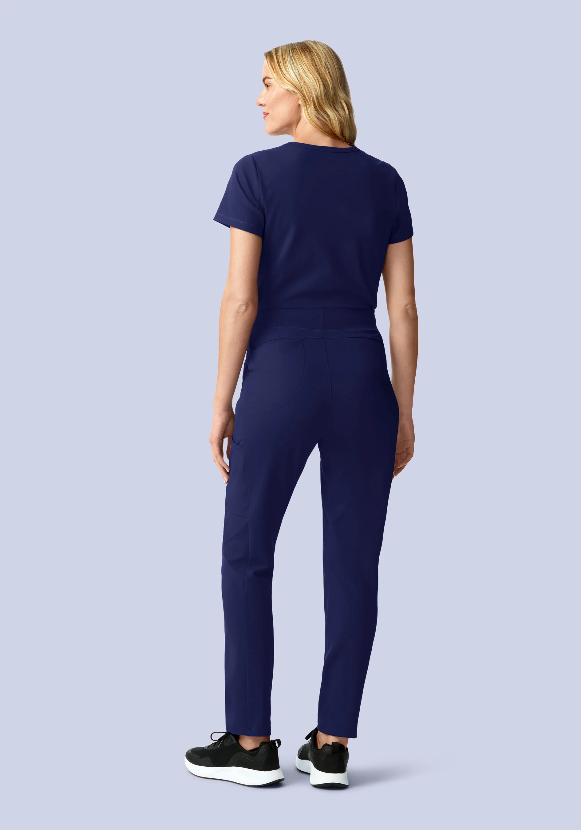 Soft Stretch Chest Pocket Top Navy - Image 6