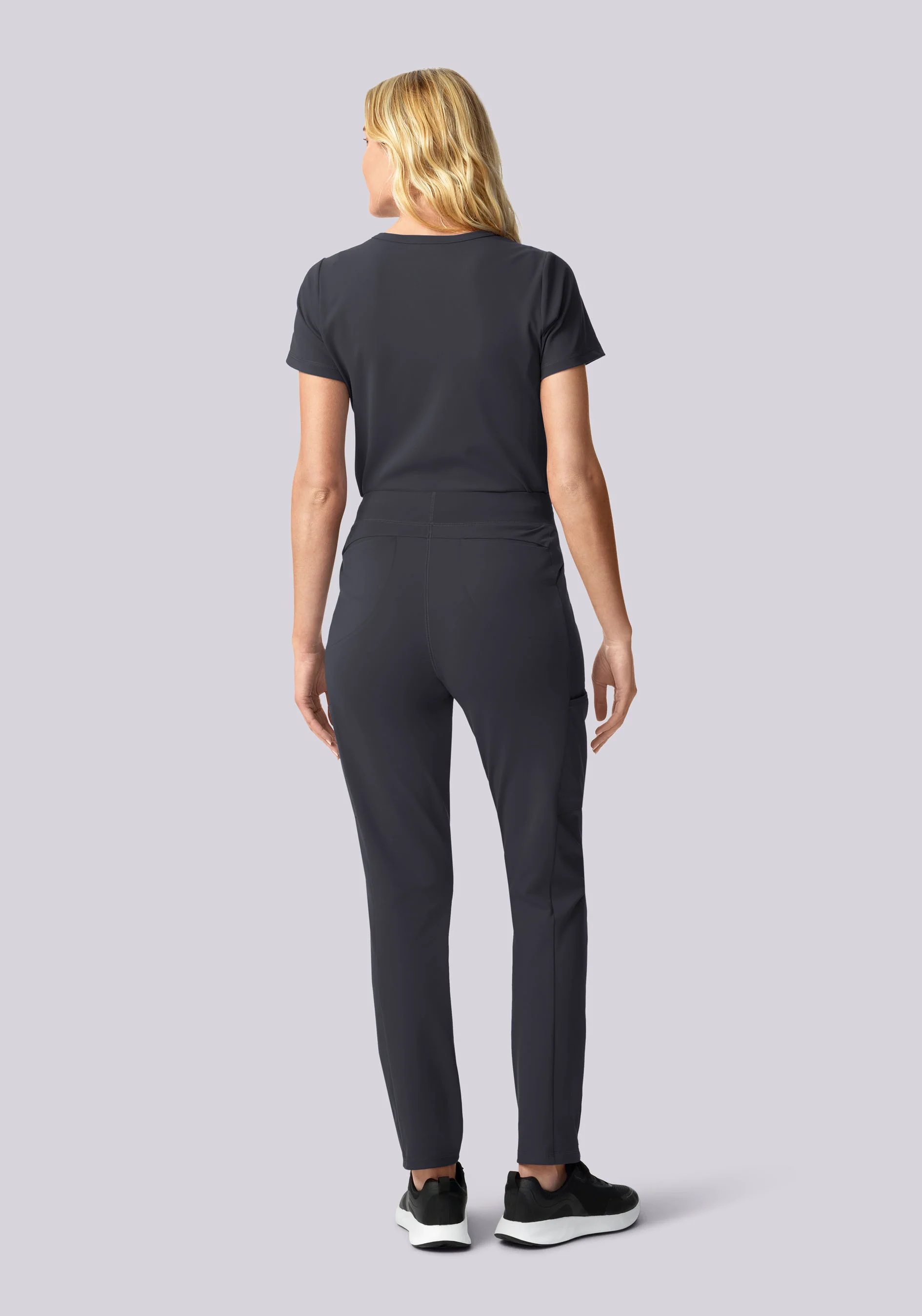 Soft Stretch Chest Pocket Top Pewter - Image 4