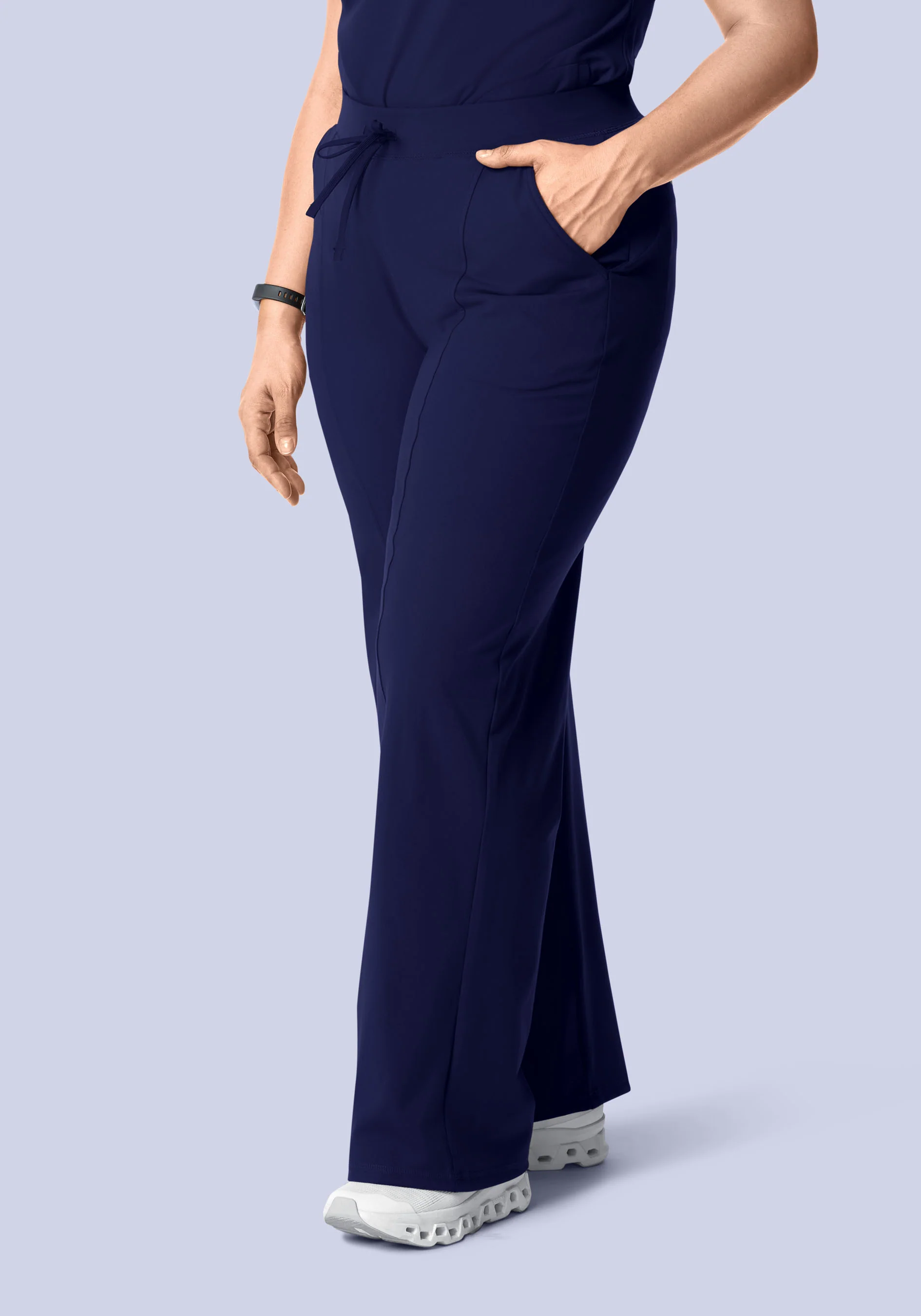 Soft Stretch High Waisted Wide Leg Navy - Image 6
