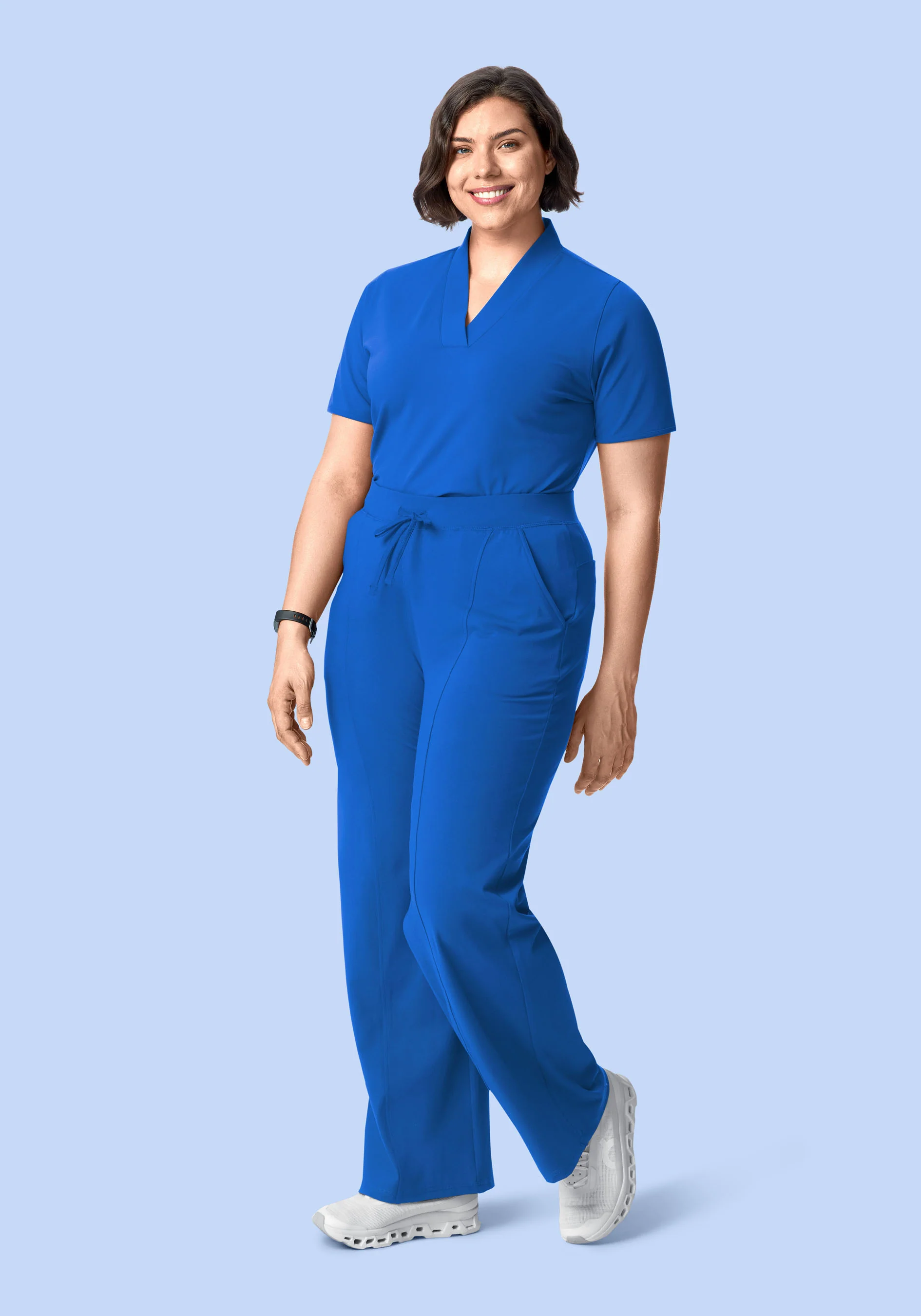 Soft Stretch High Waisted Wide Leg Royal Blue - Image 5