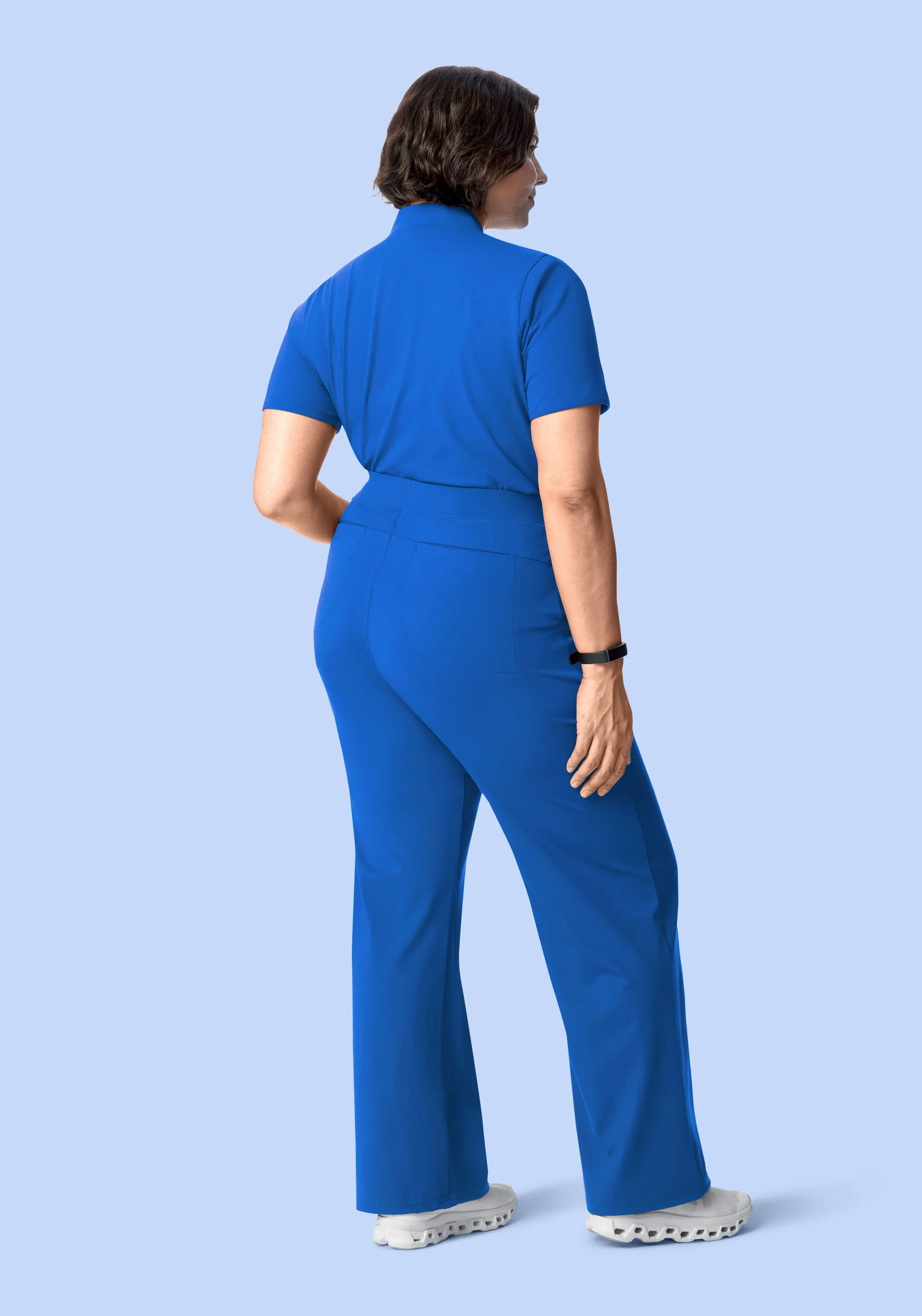 Soft Stretch High Waisted Wide Leg Royal Blue - Image 6