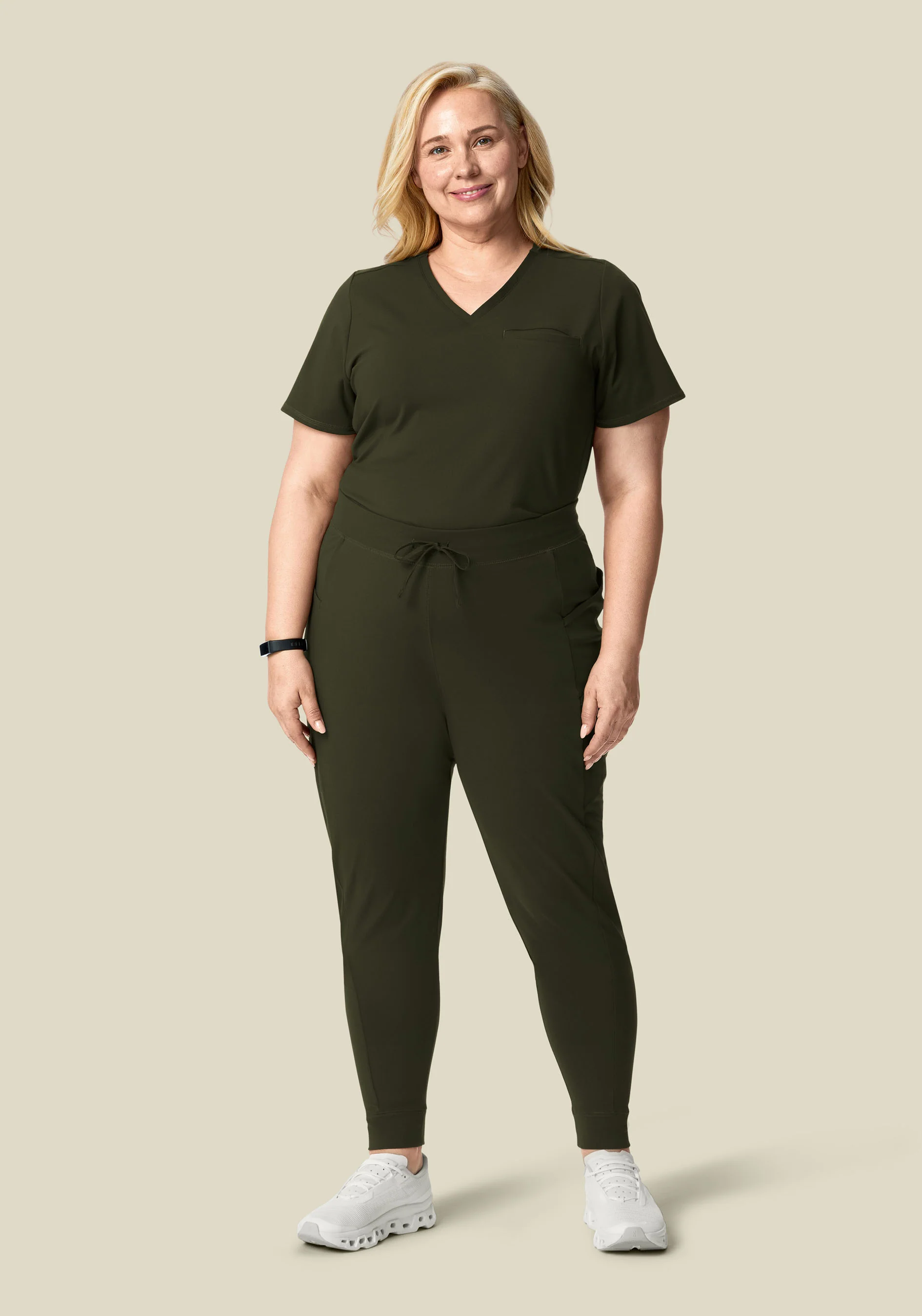 Soft Stretch Joggers Olive - Image 5