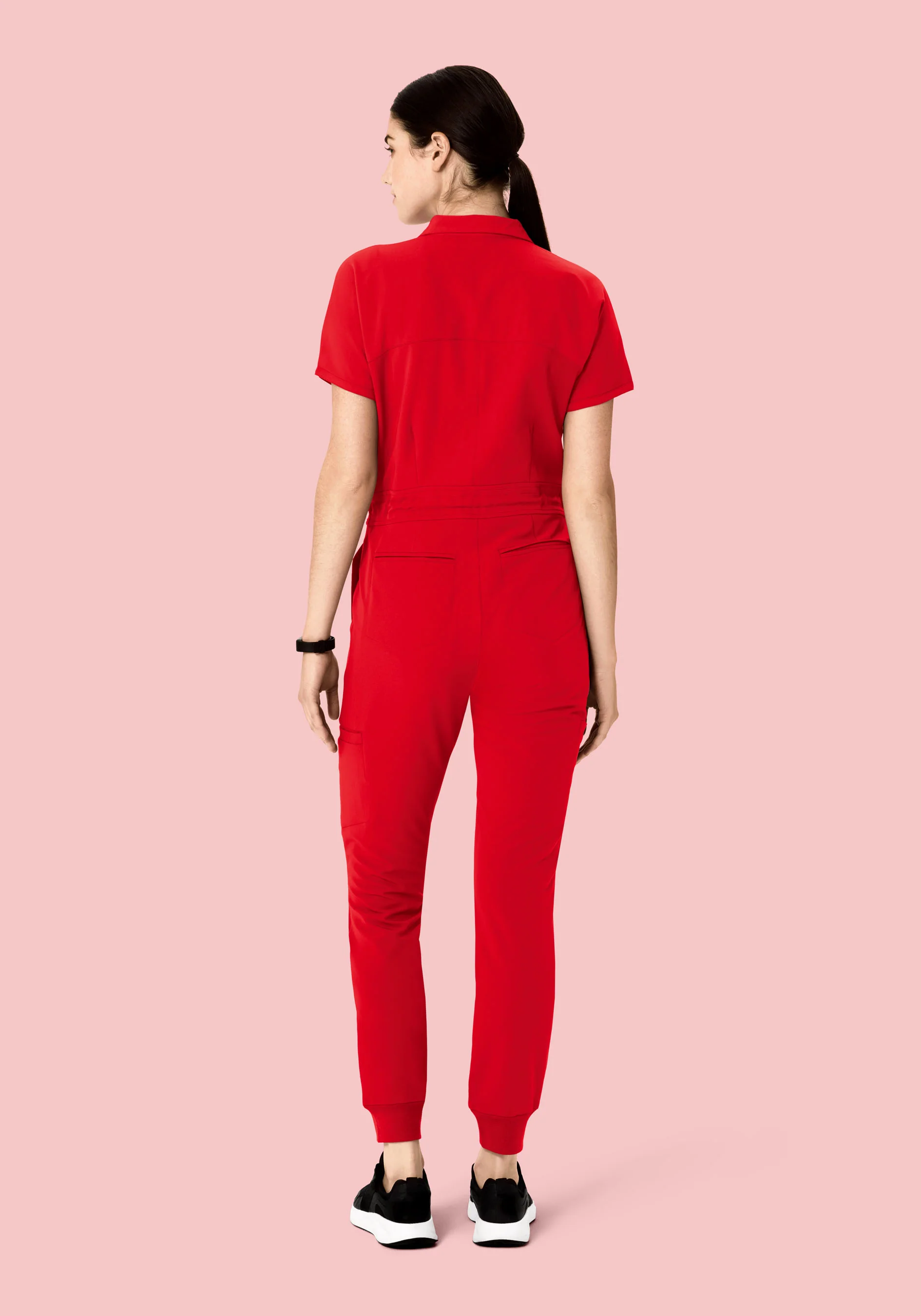 Women's Jumpsuit Candy Red - Image 4
