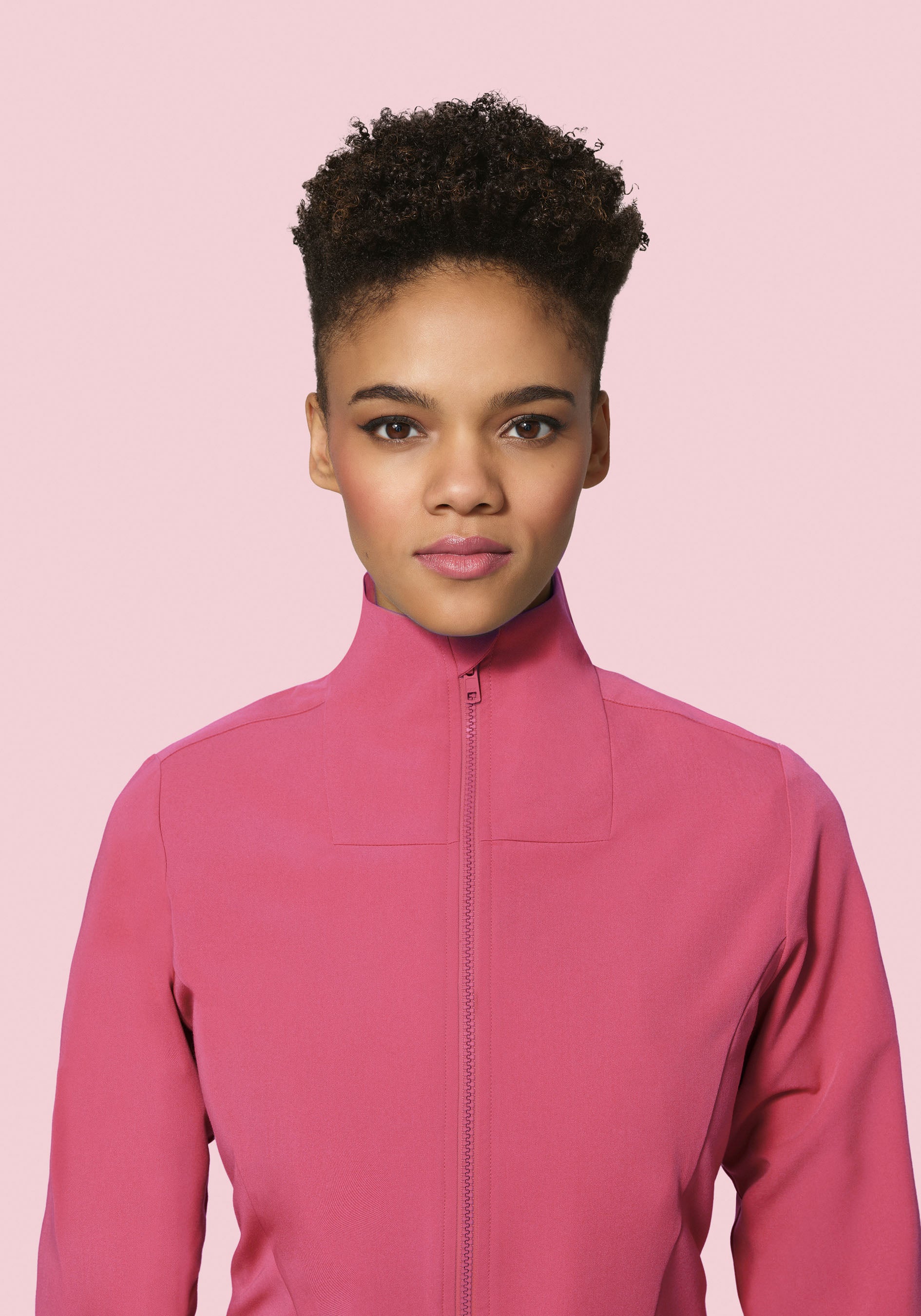 Women's Modern Scrub Jacket Jaipur Pink - Image 2