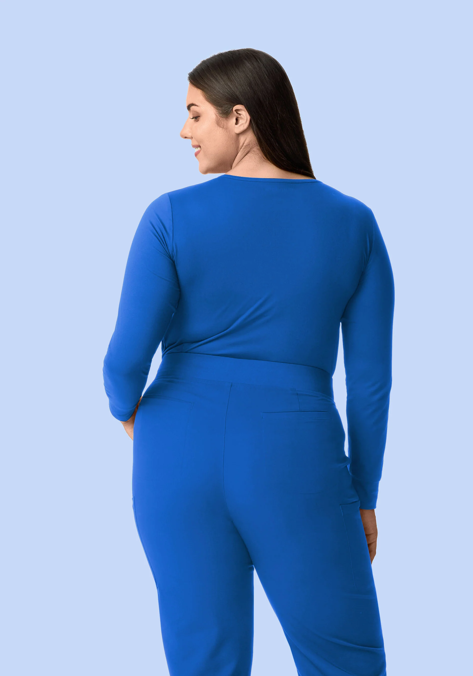 Women's Soft Knit Underscrubs Royal Blue - Image 5